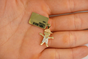 14k Boy Pendant