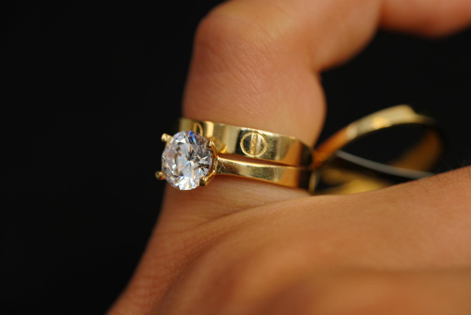 14k Circle Line Matrimony Trio Set