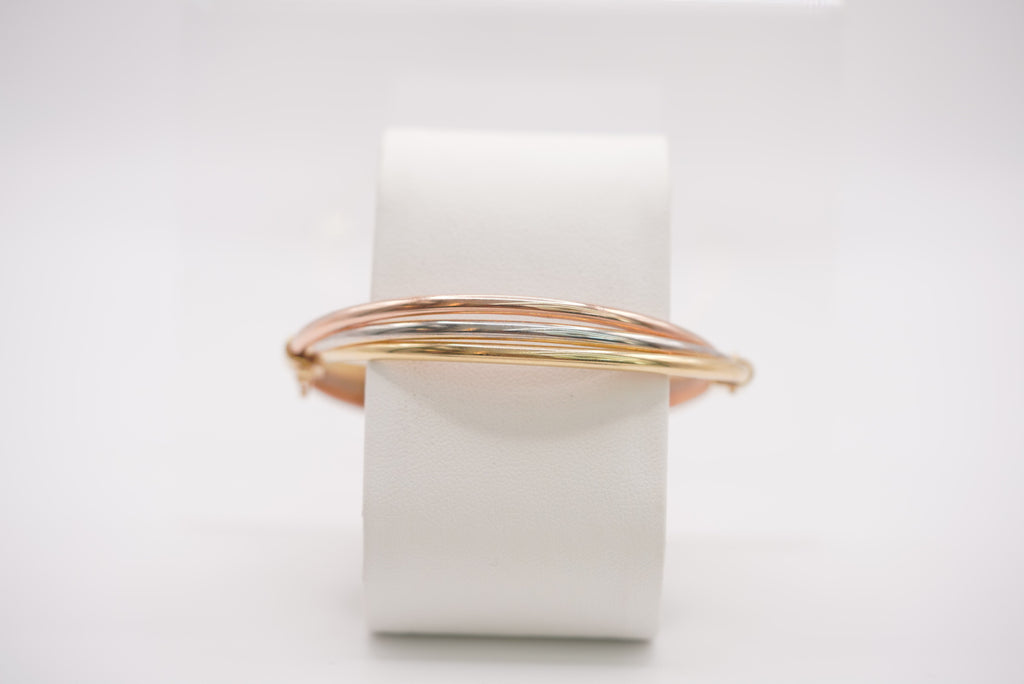 14k Tri Color Bracelet - Delicate Beauty