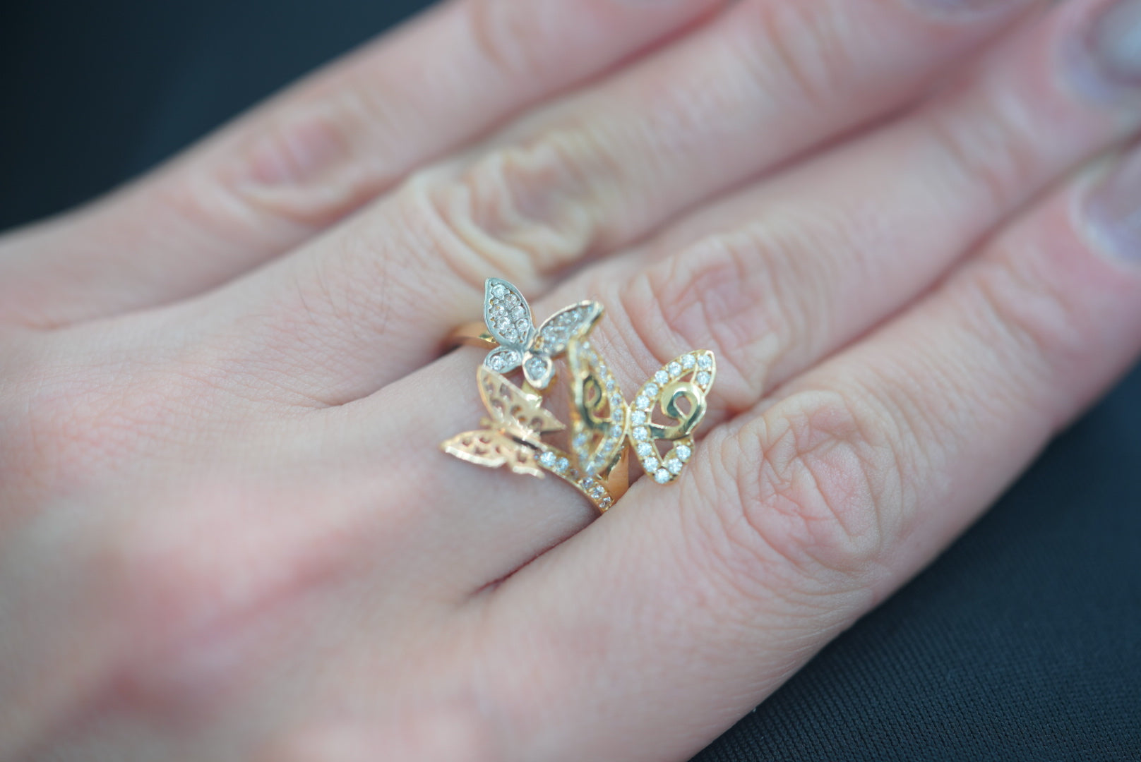 14k Women’s Ring - Butterfly Garden