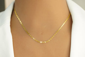 18k Abstract Chain with Cross Pendat