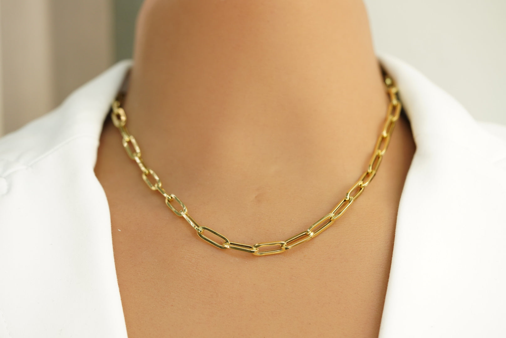 14k Clip Necklace and Bracelet Set