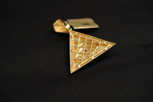 14k Triangle with Eye Pendant