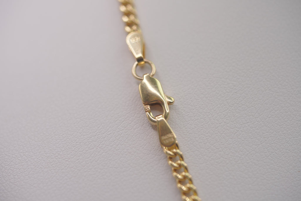 14k Cuban Link Chain with Pendant - Praise The Lord