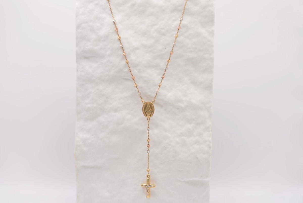 14k Women’s Rosary - Faith in Gold