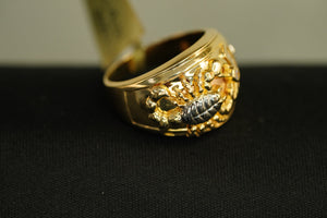 14k Scorpio White, Pink and Gold Ring