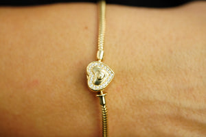 14k Dragonfly Cable Bracelet