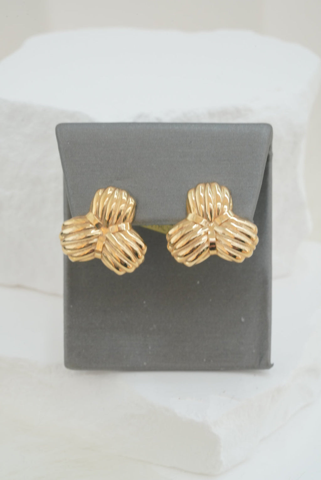14k Earrings - Lined Three Way