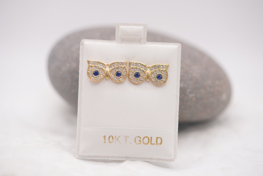 14k Earrings - Owl Eyes