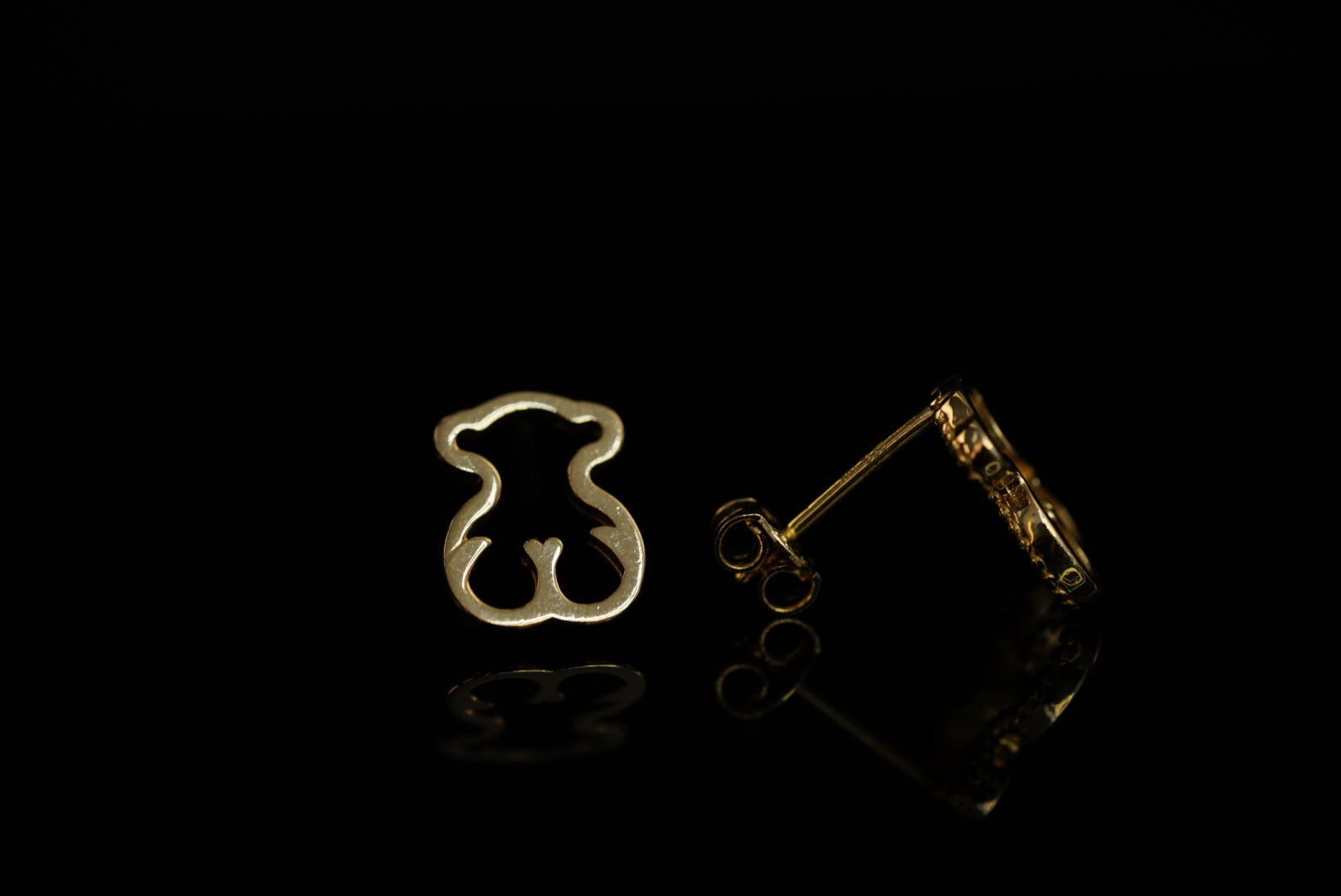 14k Bear Stud Earrings