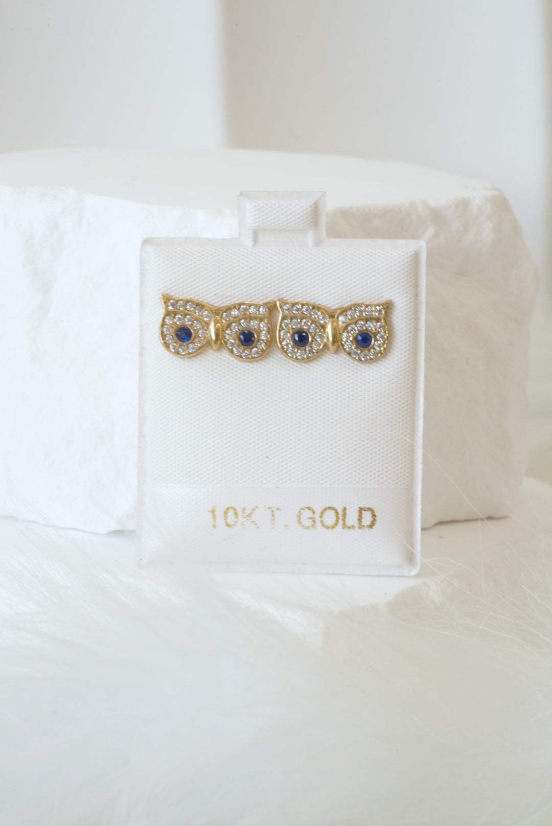 10k Earrings - Owl Eyes