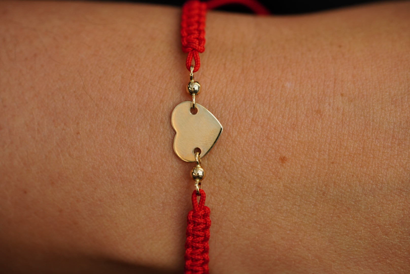 14k Heart Adjustable Bracelet