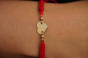 14k Heart Adjustable Bracelet