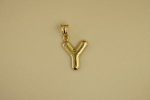 10k Chubby Initial Pendant