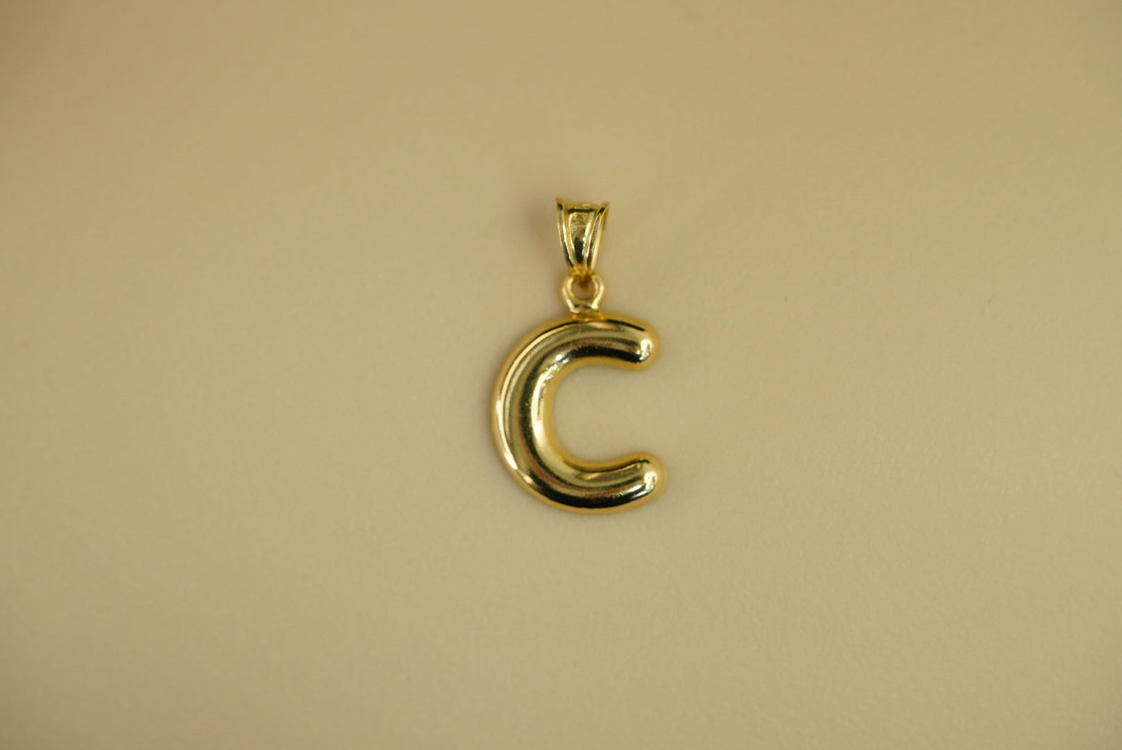 10k Chubby Initial Pendant