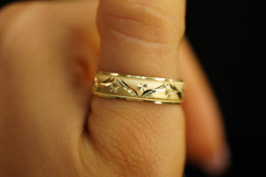 14k Duo Abstract Design Band Ring