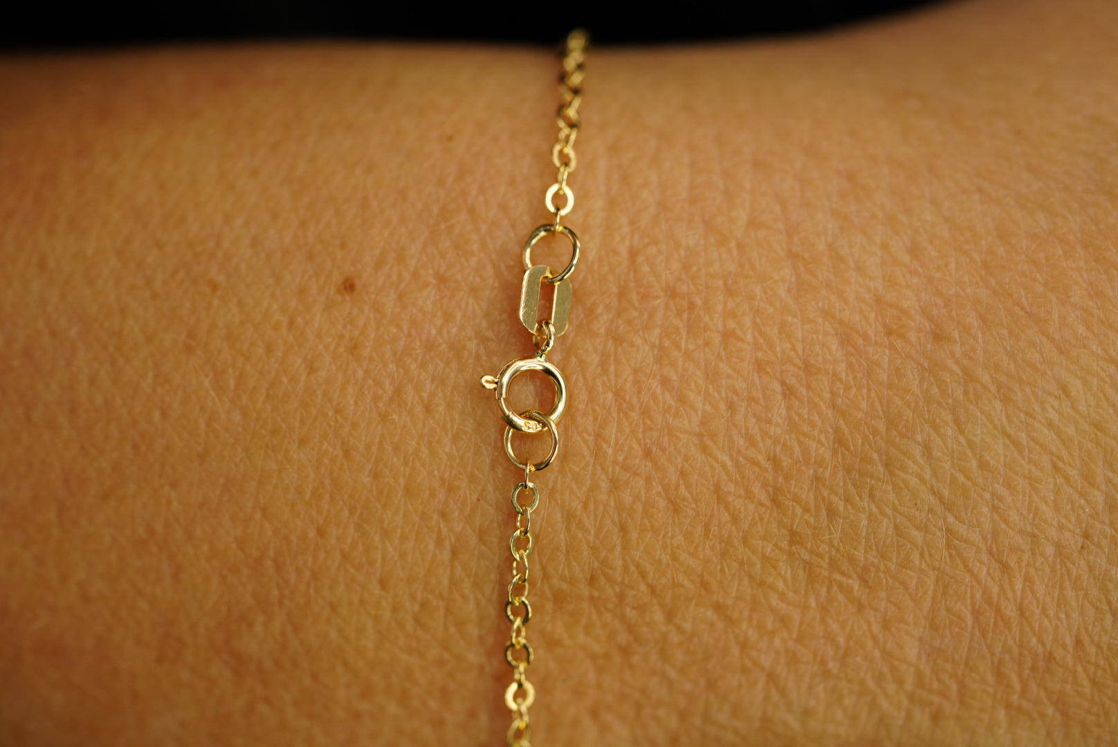 14k Star and Moon Pendant Bracelet