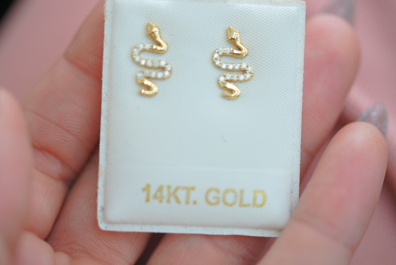14k Earrings - Little Snakes