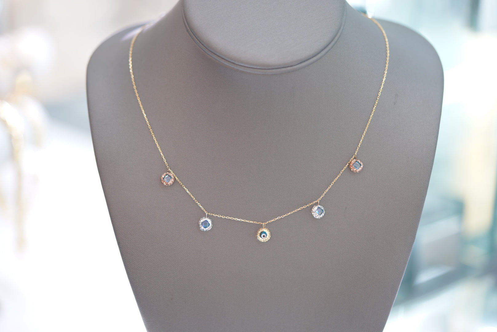 14k Women’s Necklace - Lucky Eyes