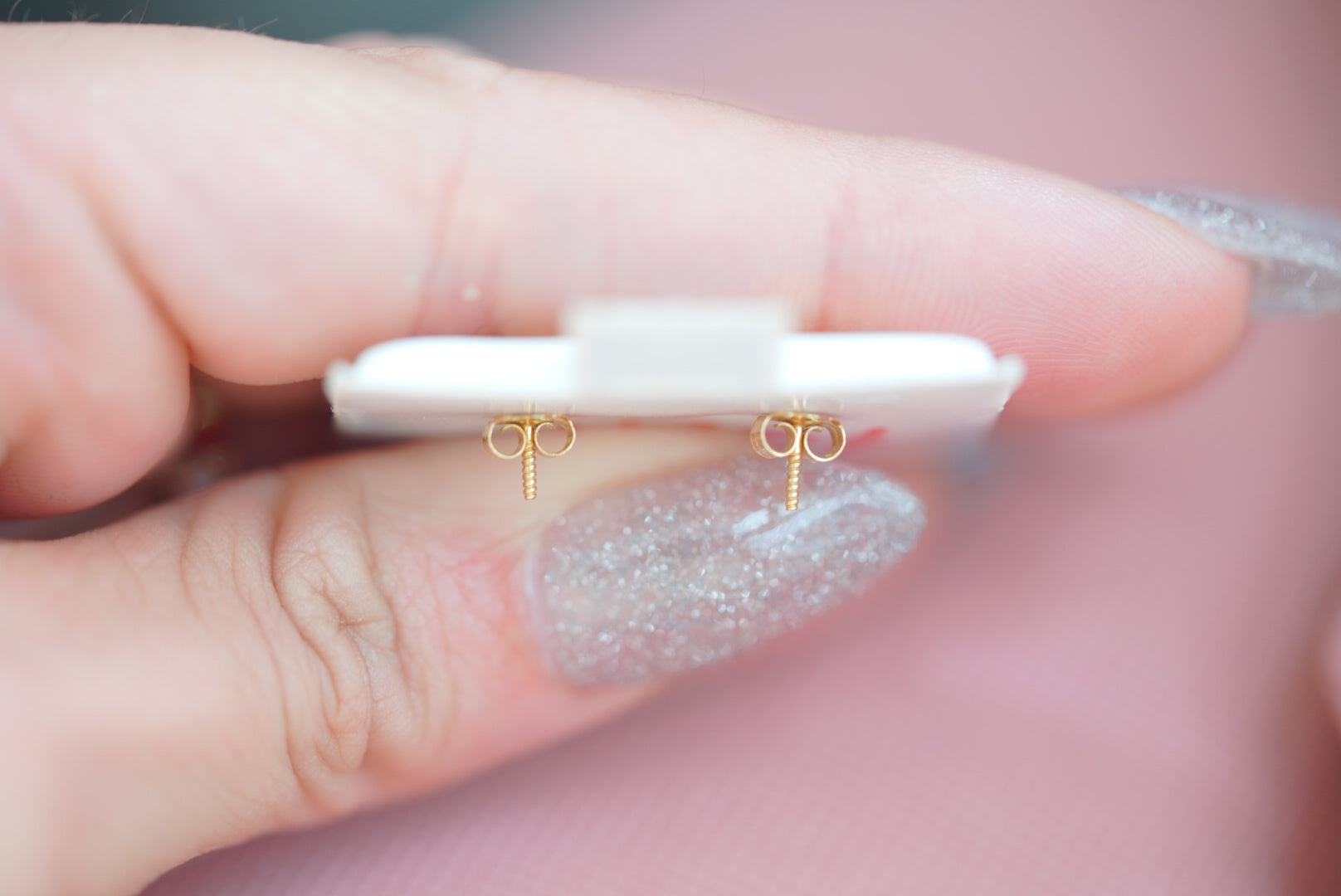 14k Earrings - Heart Rows