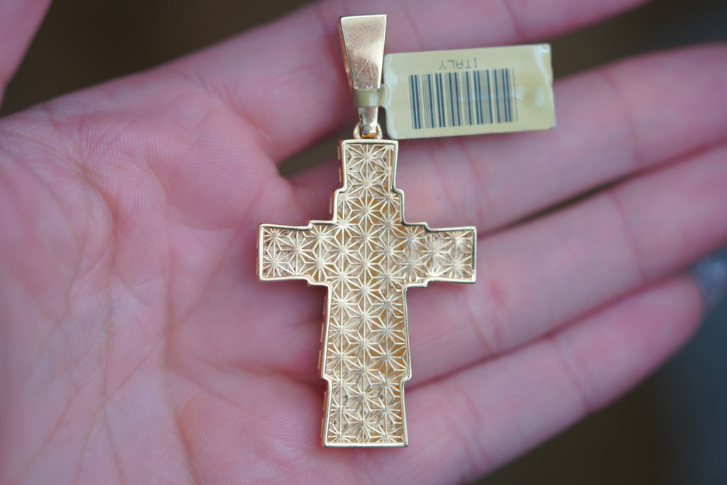 14k Pendant - Shiny Cross