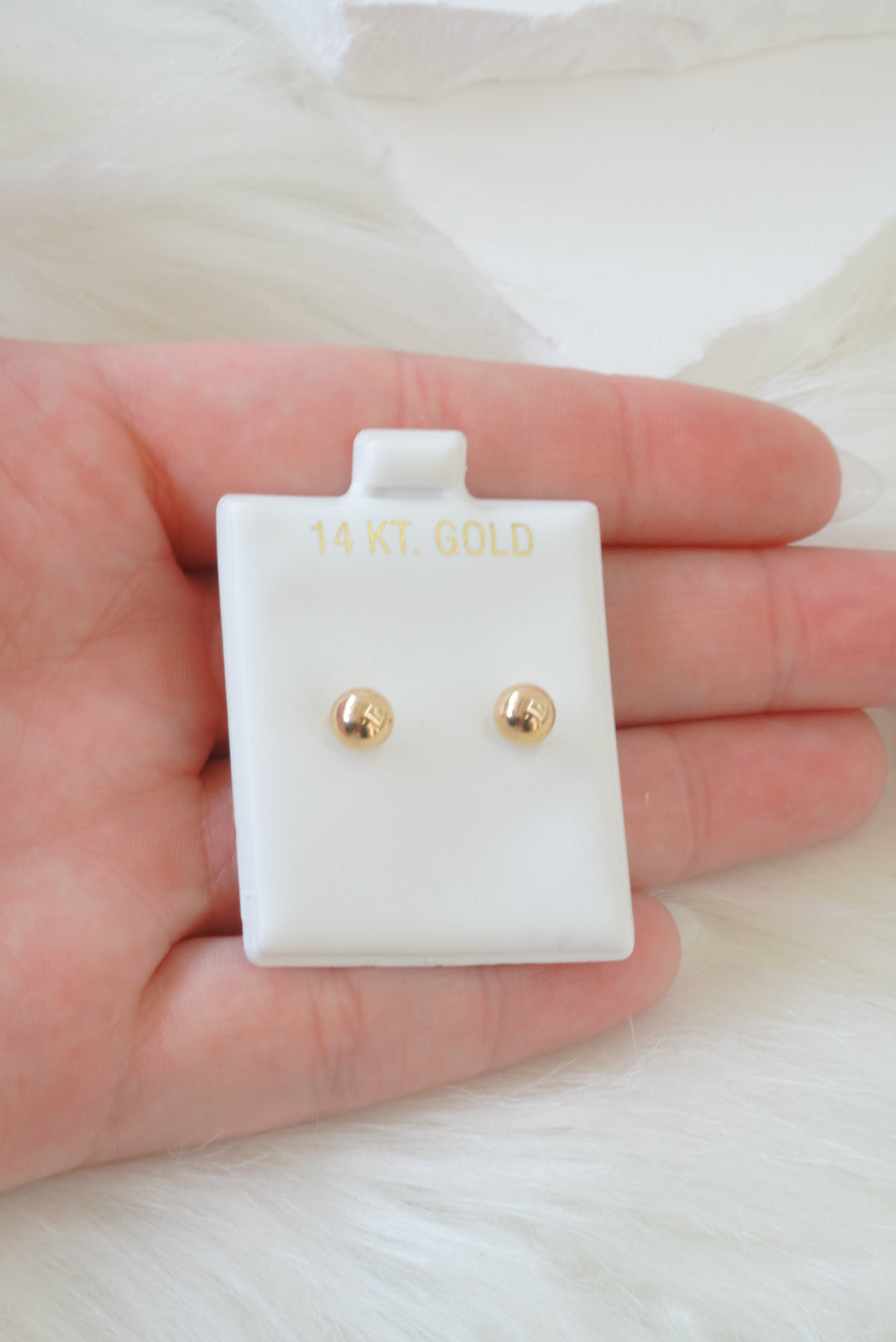 14k Baby Earrings - Perfect Spheres