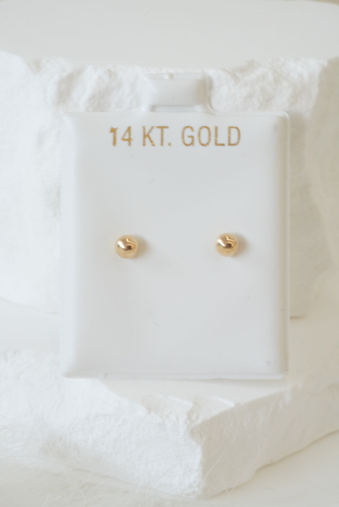 14k Baby Earrings - Perfect Spheres