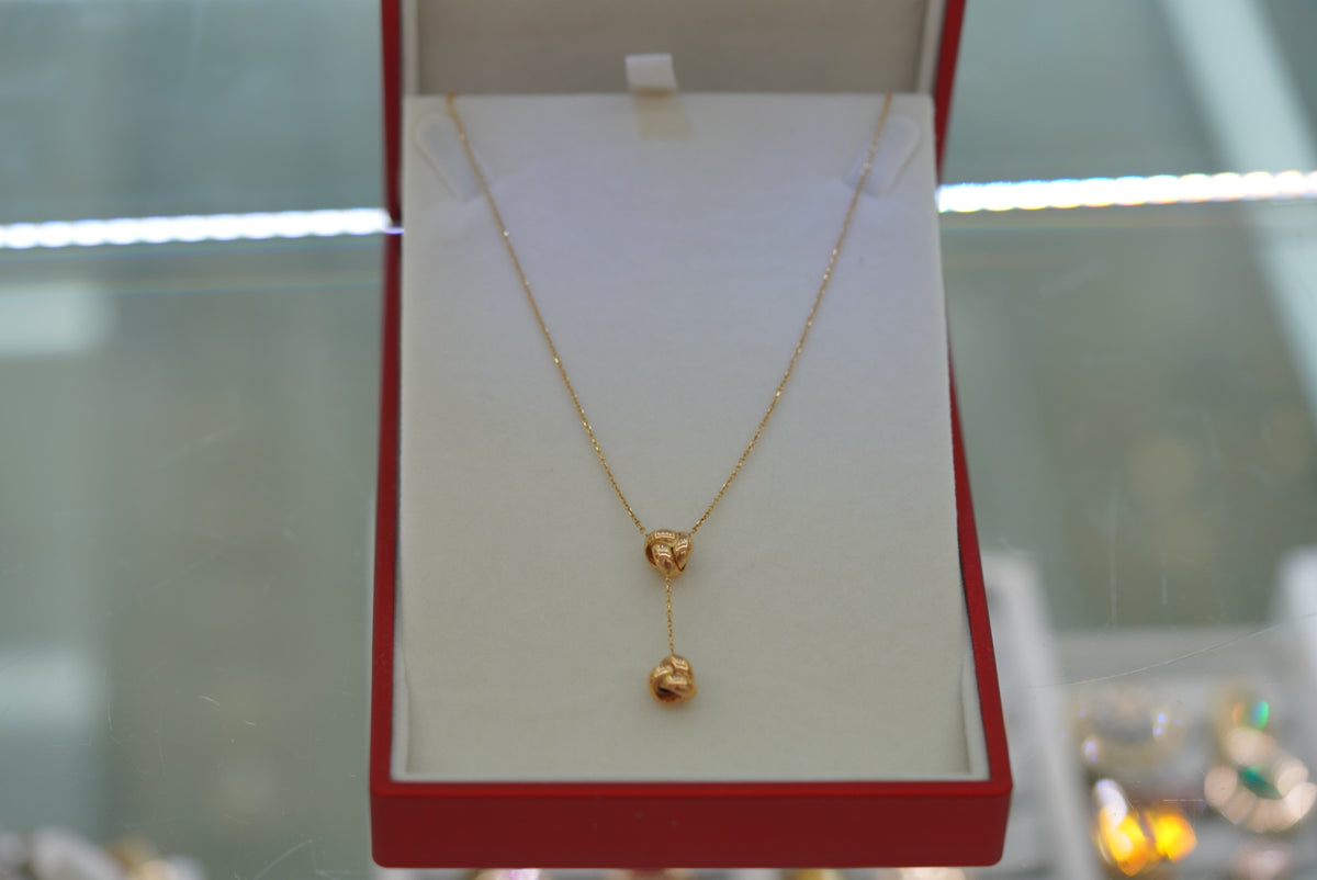 14k Women’s Necklace - Two Knots