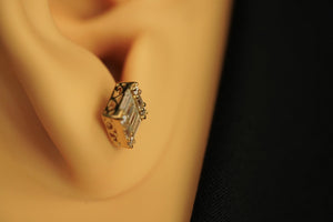 10k Moisanite Square Earrings