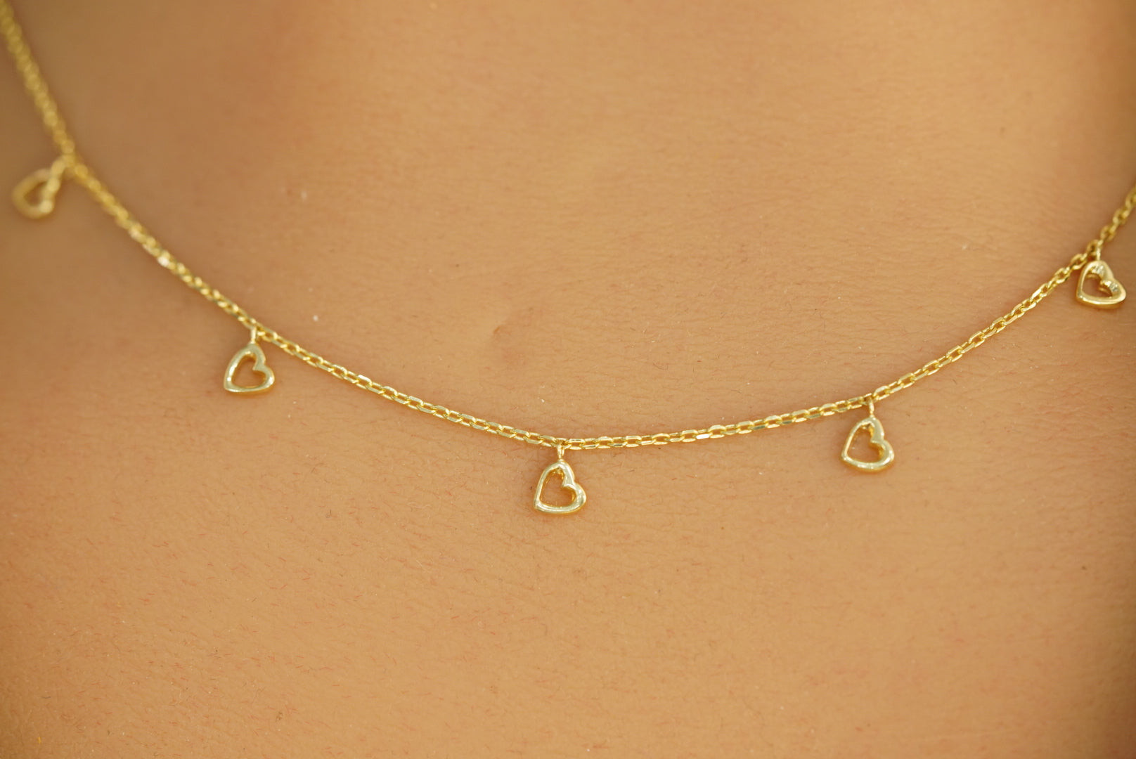 14k Pendant Hearts Necklace