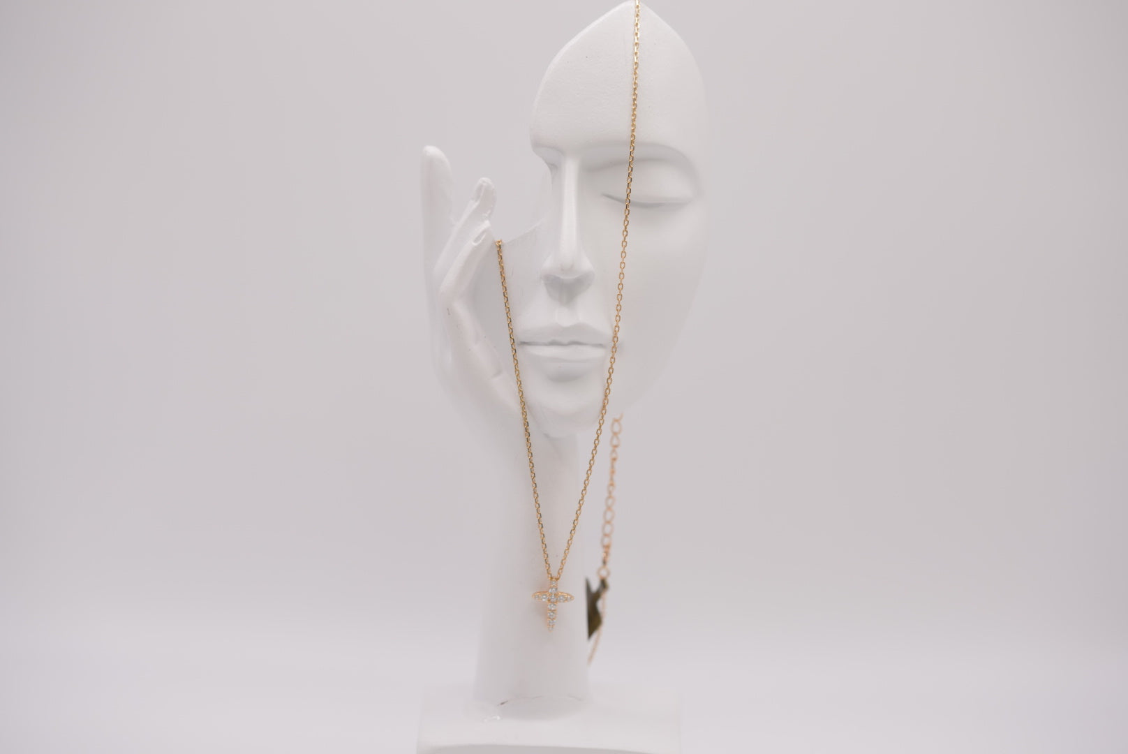 14k Necklace - Shiny Cross