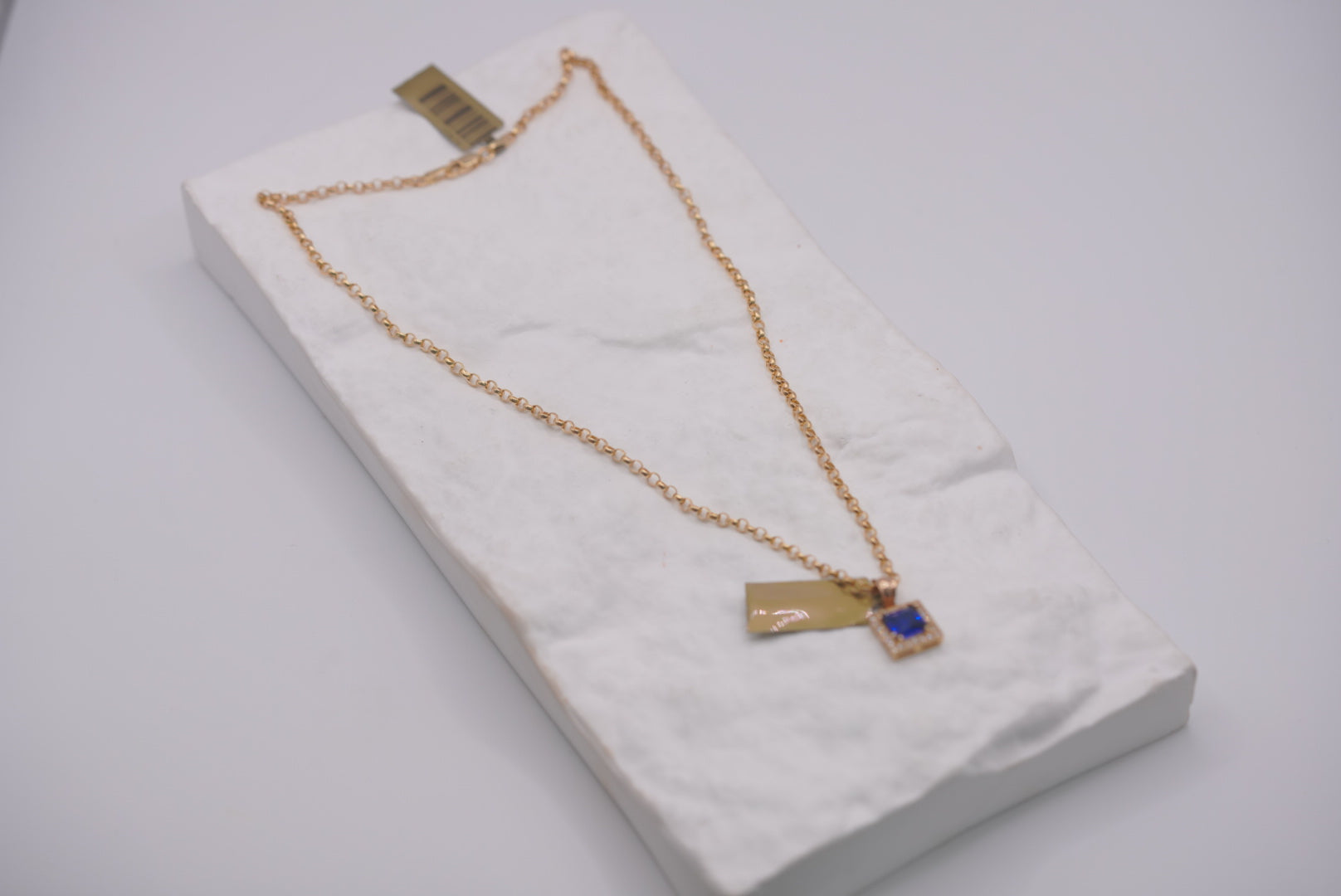 14k Women’s Chain - Blue Stone
