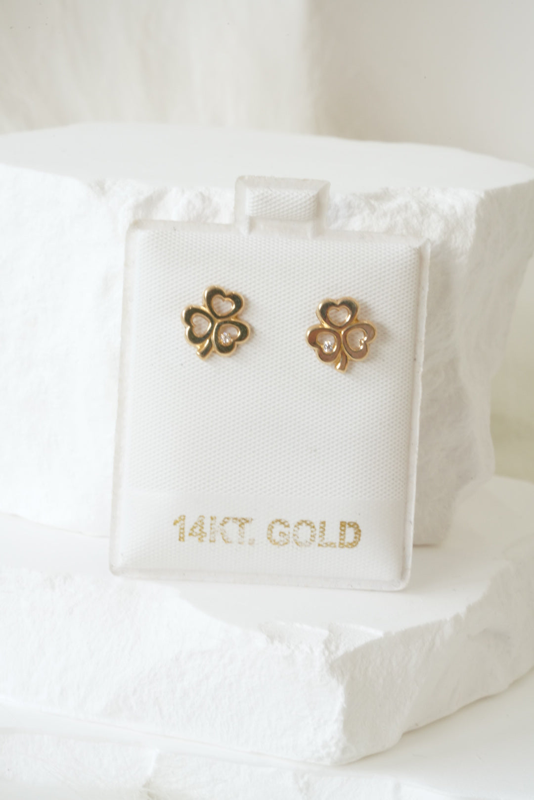 14k Earrings - Lucky Clover