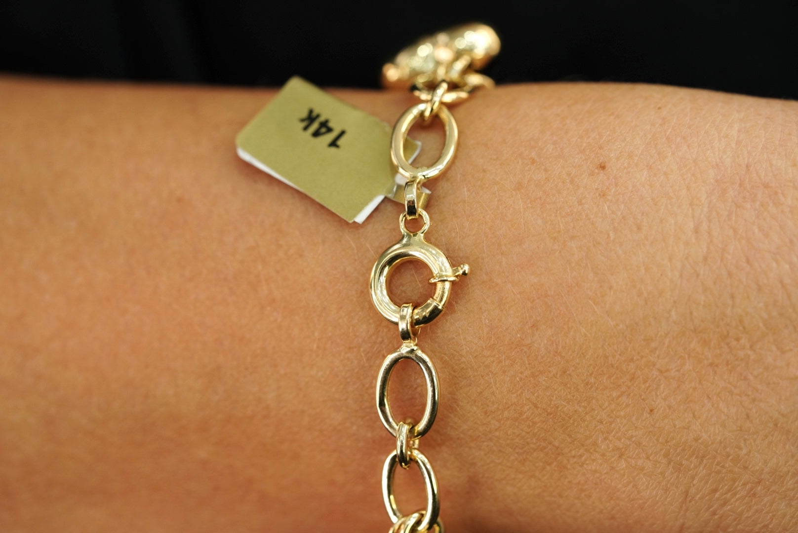 14k Heart Key Bracelet