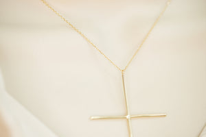 14k Set Chain and Cross Pendant