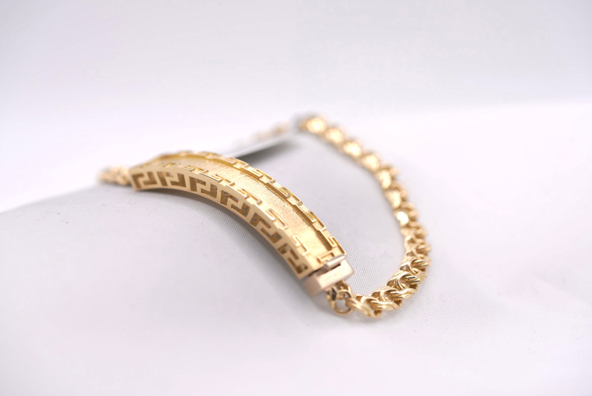 10k Unique Plate Bracelet - Royale Design