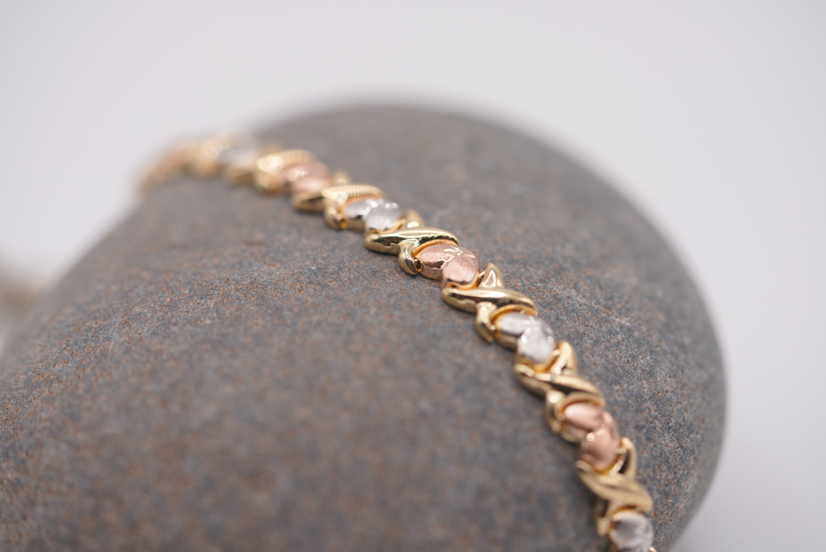 14k Tri Color Bracelet - Lovely Piece