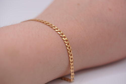 10k Diamond Cut Bracelet - Delicate Love
