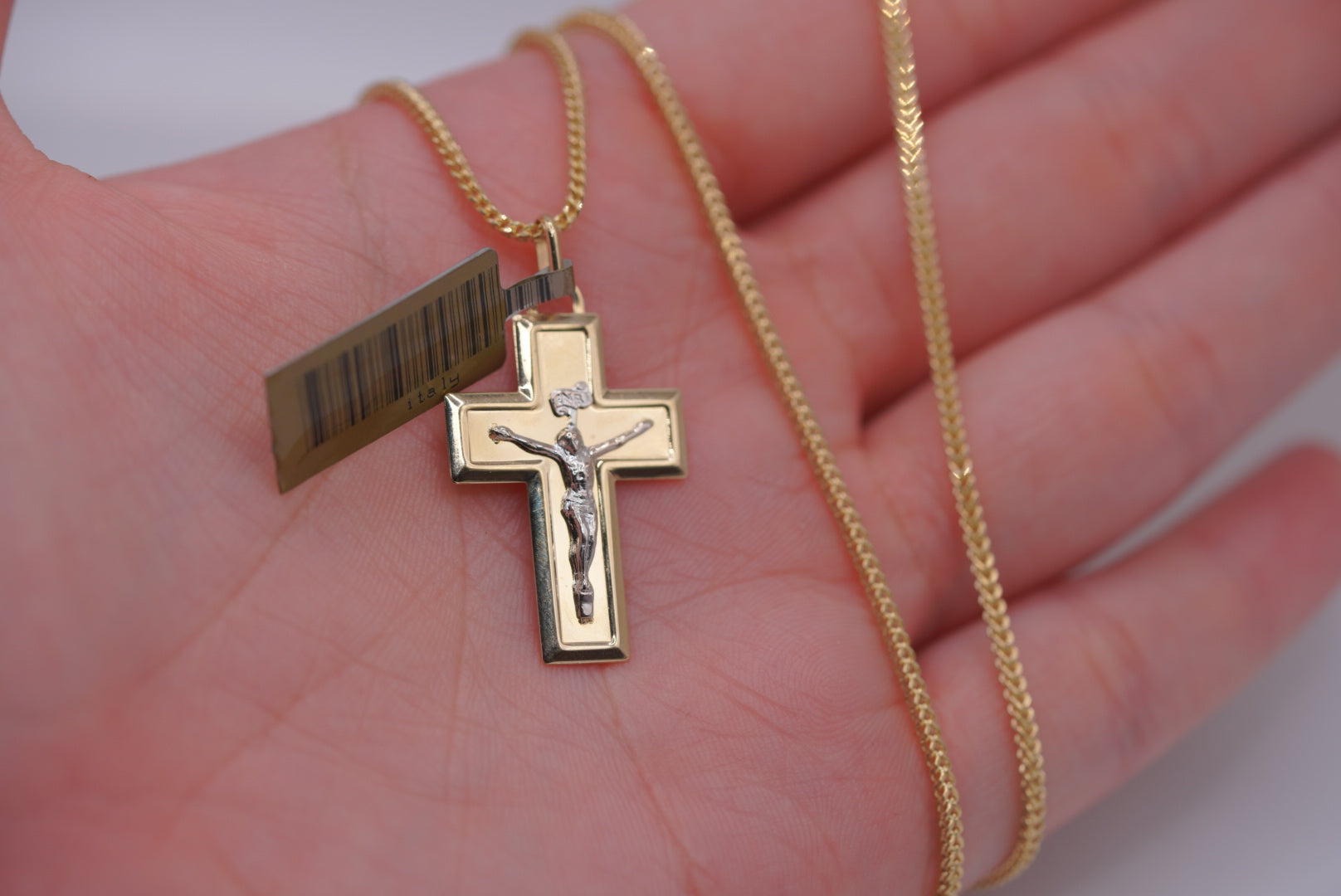 14k Franco Cross Chain - Faithful Soul