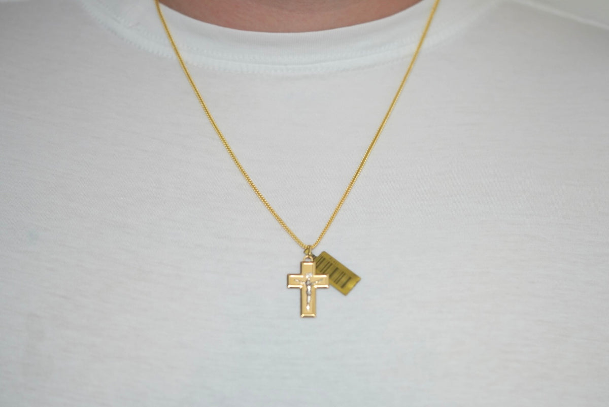 14k Franco Cross Chain - Faithful Soul