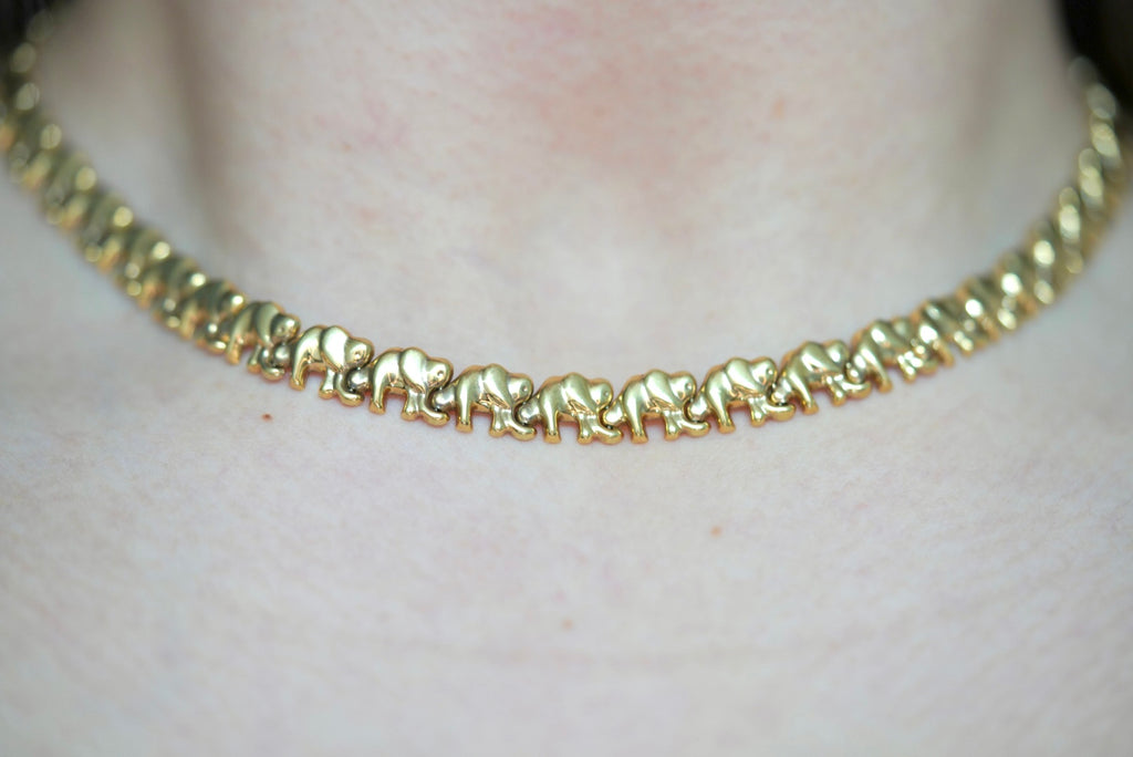 10k Elephant Necklace - Lucky Charm