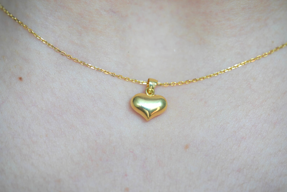 14k Necklace - Lovely Heart Pendant