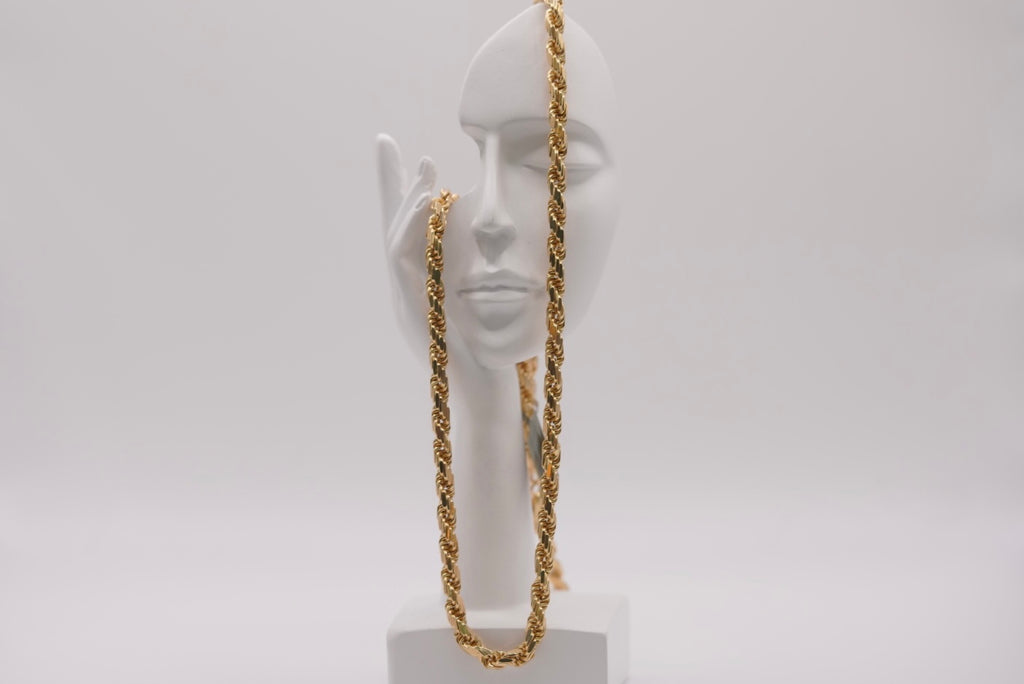 14k 4mm Rope Chain - Classy Style