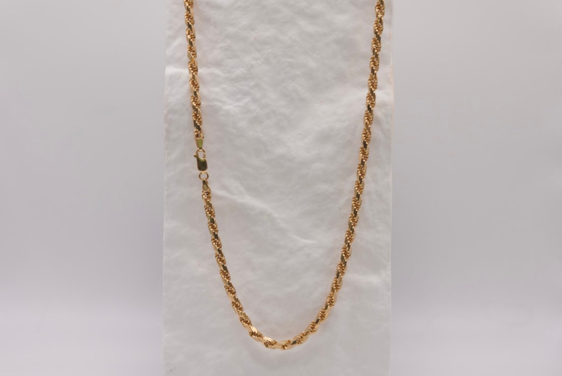 14k 4mm Rope Chain - Classy Style