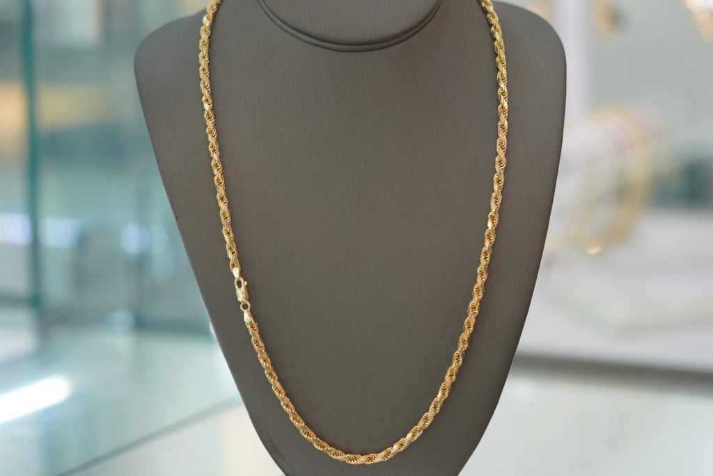 14k 4mm Rope Chain - Classy Style