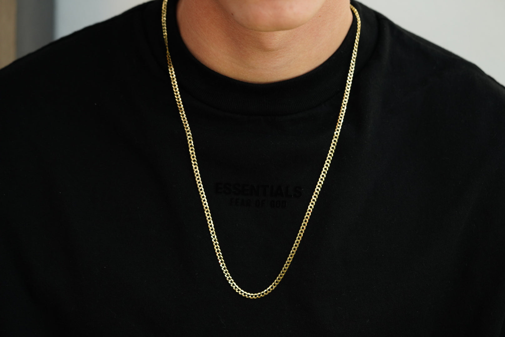 14k Medium Diamond Cut Cuban Link Solid Chain