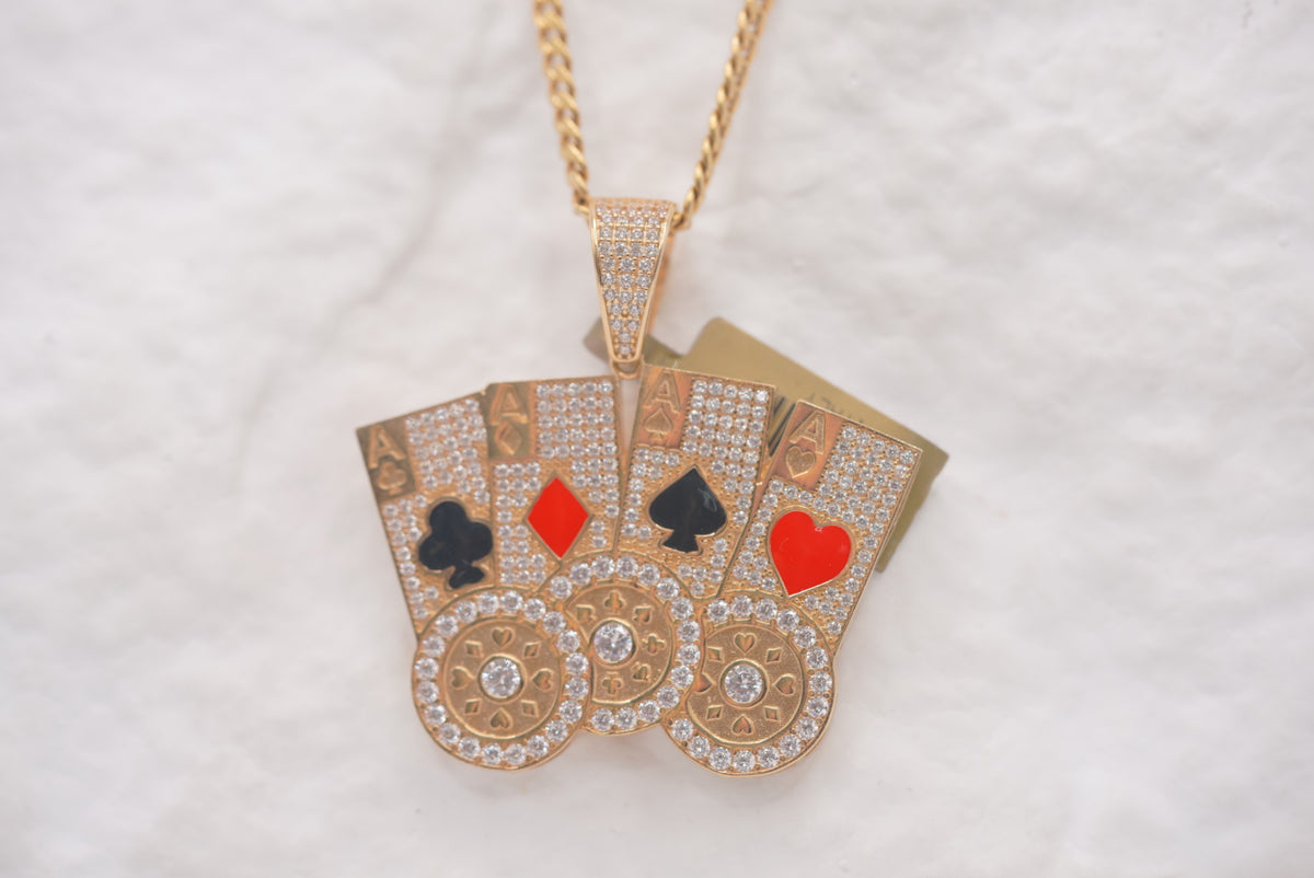 14k Men’s Pendant - Gambler’s Luck