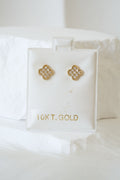 10k Earrings - Shiny Flower