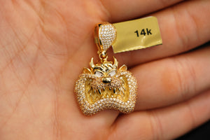 14k  Animal with Crystals Pendant