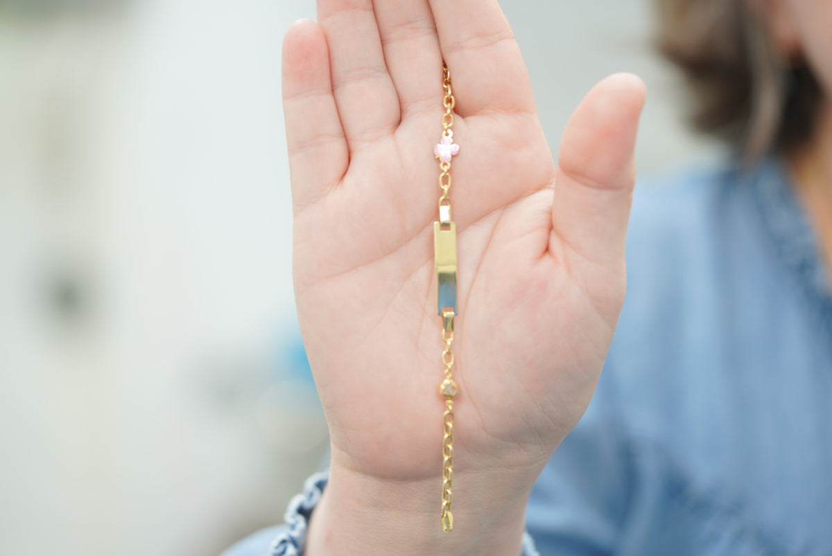 14k Baby Bracelet - Flower Beauty